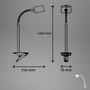 Stolní lampy s klipem - BRILO 2499016 Tari LED lampička na psací stůl, stmívatelné, magnetická hlava, bílé - BRILO - foto 11