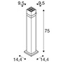 Sloupková - LA 1007459 S-CUBE 75 stojací lampa, 15 W, 2700/3000 K, PHASE, antracit - BIG WHITE (SLV) - foto 11