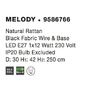 Koule - NV 9586766 Závěsné svítidlo MELODY přírodní ratan černý kabel E27 1x12W IP20 bez žárovky - NOVA LUCE - foto 11