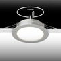 Koupelnová - BRI 3945034 Fungo vestavné bodové svítidlo 100mm 3ks sada - 7W, 700lm, LED, stmívatelné, IP65, matný chrom - BRILONER - foto 11