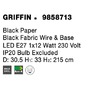Koule - NV 9858713 Závěsné svítidlo GRIFFIN černý papír černý kabel E27 1x12W 230V IP20 bez žárovky - NOVA LUCE - foto 11