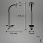 Stolní lampy s klipem - BRILO 2499015 Tari LED lampička na psací stůl, stmívatelné, magnetická hlava, černá - BRILO - foto 11