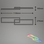 Hranatá - BRILO 3754-019 RGB CCT LED stropní svítidlo, 119,5 cm, 45 W, 4400 lm, hliník - BRILO - foto 11