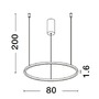 Kruhová - NV 9345605 Závěsné svítidlo TARQUIN černý hliník a akryl LED 48W 230V 3000K IP20 stmívatelné - NOVA LUCE - foto 11