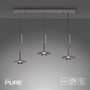 Vícečetná - PN 2083-15 Závěsné svítidlo PURE Vitrum 3 ramenné Comfort Lift 2700K platina / kouřová - PAUL NEUHAUS - foto 11