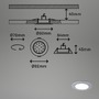 Kruhová - BRI 7035-034 RGB-CCT LED vestavná svítidla sada, pr.9,2 cm, 3x LED, 4,8 W, 450 lm, matný chrom - BRILONER - foto 11