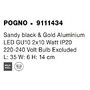 Bodová - NV 9111434 Bodové svítidlo POGNO černá a zlatý hliník GU10 2x10W IP20 220-240V bez žárovky - NOVA LUCE - foto 11