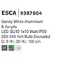 Válec - NV 9387004 Závěsné svítidlo ESCA bílý hliník a akryl GU10 1x10W IP20 220-240V bez žárovky - NOVA LUCE - foto 11