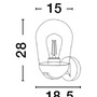 Nástěnná - NV 9060194 Venkovní nástěnné svítidlo OMIKA tmavě šedý hliník a čiré sklo E27 1x12W 220-240V bez žárovky IP54 - NOVA LUCE - foto 11