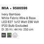 Válec - NV 9586596 Závěsné svítidlo MIA závěsné svítidlo, kov a bambus, bílá barva E27 1x12W IP20 bez žárovky - NOVA LUCE - foto 11