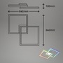 Hranatá - BRILO 3755-019 RGB CCT LED stropní svítidlo, 59,7 cm, 44 W, 4400 lm, hliník - BRILO - foto 11