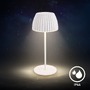 Stolní lampy dekorační - BRILO 7552016 Nabíjecí stolní lampa Riffle Mini - 20 cm, 1,5W, 150lm, bezdrátová, LED, stmívatelné, dotykový vypínač, bílé - BRILO - foto 11