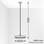 Kruhová - BRI 4048011 NALA závěsné svítidlo anthracit / macchiato LED 14,5W 1800lm 3000K Ø35cm - BRILONER - foto 11
