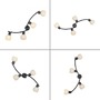 Bodová - LD 12154-18 LOKI LED stropní svítidlo černé 4 ramenné nastavitelné opálové skleněné spoty 3000K - JUST LIGHT - foto 11