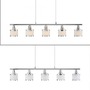 Podélná - LD 15375-17 ACCOR LED závěsné svítidlo 5 ramenné lesklý chrom do jídelny - LEUCHTEN DIREKT / JUST LIGHT - foto 11