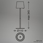 Stolní lampy dekorační - BRILO 7708014 Bota stolní lampa - 2,6W, 120lm, nabíjecí, LED, stmívatelné, dotykový vypínač, teplá bílá, kávová - BRILO - foto 11