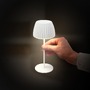 Stolní lampy dekorační - BRILO 7552016 Nabíjecí stolní lampa Riffle Mini - 20 cm, 1,5W, 150lm, bezdrátová, LED, stmívatelné, dotykový vypínač, bílé - BRILO - foto 11