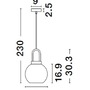 Koule - NV 9241170 Závěsné svítidlo IRVINE čiré sklo černý kabel mosazný zlatý kov E27 1x12W 230V IP20 bez žárovky - NOVA LUCE - foto 11