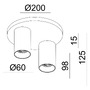 Bodová - IMPR 348254 Deko-Light stropní přisazené svítidlo Can Tilt kulaté, 2x 7,5 W GU10, černá - foto 11