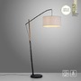Stojací lampy - LD 14185-16 GREEN SOFI LED stojací svítidlo černé s imitací dřeva šňůrový vypínač nadčasový design - LEUCHTEN DIREKT / JUST LIGHT - foto 11