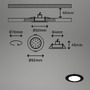 Kruhová - BRI 7035-035 RGB-CCT LED vestavná svítidla sada, pr.9,2 cm, 3x LED, 4,8 W, 450 lm, černá - BRILONER - foto 11