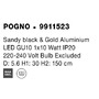 Válec - NV 9911523 Závěsné svítidlo POGNO černá a zlatý hliník GU10 1x10W IP20 220-240V bez žárovky - NOVA LUCE - foto 11