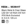 Subtilní - NV 9536417 Závěsné svítidlo VEDA černý kov a čiré sklo G9 1x6W 230V IP20 bez žárovky - NOVA LUCE - foto 11