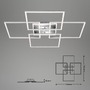 Hranatá - BRILO 3515-019 CCT LED stropní svítidlo, 72,4 cm, 50 W, 5500 lm, hliník - BRILO - foto 11