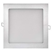 LED panely čtvercové - LED panel 225x 225mm, vestavný stříbrný, 18W neutrální bílá