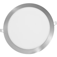 LED panely kruhové - LED panel LADA 300mm, kruhový vestavný, broušený hliník, 25W