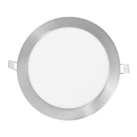 LED panely kruhové - LED panel LADA 225mm, kruhový vestavný, broušený hliník, 18W