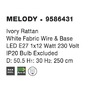 Polokoule - NV 9586431 Závěsné svítidlo MELODY přírodní ratan černý kabel E27 1x12W IP20 bez žárovky - NOVA LUCE - foto 12