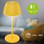 Stolní lampy dekorační - BRILO 7552017 Nabíjecí stolní lampa Riffle Mini - 20 cm, 1,5W, 150lm, bezdrátová, LED, stmívatelné, dotykový vypínač, žlutá - BRILO - foto 12