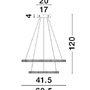 Kruhová - NV 9748159 AKCE - Závěsné svítidlo GINEVRA černý hliník a akryl LED 54W 230V 3000K IP20 stmívatelné - NOVA LUCE - foto 12