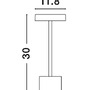 Na baterie - NV 9002863 Venkovní stolní lampa FUMO bílý hliník a akryl LED 2W 3000K 220-240V 163st. IP54 vypínač na těle / USB kabel - NOVA LUCE - foto 12