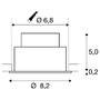 Koupelnová - LA 1007441 NEW TRIA® UNIVERSAL 68 stropní vestavné svítidlo, 2500/3000/4000K, 38°, IP 20 / IP 65, kulaté, bílá - BIG WHITE (SLV) - foto 12