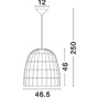 Polokoule - NV 9586671 Závěsné svítidlo DESTIN železo a ratan, šedá barva E27 1x12W IP20 bez žárovky - NOVA LUCE - foto 12
