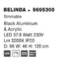 Dekorativní - NV 9695300 Závěsné svítidlo BELINDA černý hliník a akryl LED 41W 230V 3200K IP20 stmívatelné - NOVA LUCE - foto 12