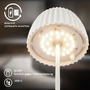 Stolní lampy dekorační - BRILO 7553016 Nabíjecí stolní lampa Riffle - 36,5 cm, 2W, 200lm, IP44, bezdrátová, LED, stmívatelná, dotykový vypínač, bílé - BRILO - foto 12