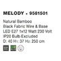 Koule - NV 9581501 Závěsné svítidlo MELODY přírodní bambus černý kabel E27 1x12W IP20 bez žárovky - NOVA LUCE - foto 12