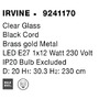 Koule - NV 9241170 Závěsné svítidlo IRVINE čiré sklo černý kabel mosazný zlatý kov E27 1x12W 230V IP20 bez žárovky - NOVA LUCE - foto 12
