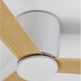 Ventilátory - NV 9952335 Stropní ventilátor DELL tělo z hliníku dřevo a matná bílá 3ABS dřevěné listy - NOVA LUCE - foto 12
