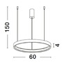 Kruhová - NV 9345616 Závěsné svítidlo PERRINE černý hliník a akryl LED 42W 230V 3000K IP20 stmívatelné - NOVA LUCE - foto 12