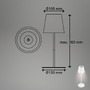 Stolní lampy dekorační - BRILO 7559016 BRILONER Coloris LED stolní lampička Smart bezdrátová, ovládání přes aplikaci, stmívatelné, bílé 7559016 - foto 12