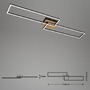 Hranatá - BRILO 3145014 LED CCT rám 110 cm 40W 2x2200lm dřevo-černá (starý kód: BRILO 3145-014) - BRILO - foto 12