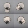 Kruhová - LD 14540-18 ASMINA LED stropní svítidlo černá otočné světelné kruhy samostatně vypínatelné 3000K - LEUCHTEN DIREKT / JUST LIGHT - foto 12