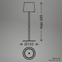 Stolní lampy dekorační - BRILO 7708011 Bota stolní lampa - 1,8W, 120lm, nabíjecí, LED, stmívatelné, dotykový vypínač, teplá bílá, béžová - BRILO - foto 12