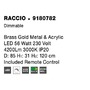 Dekorativní - NV 9180782 Závěsné svítidlo RACCIO zlatý kov a akryl LED 56W 230V 3000K IP20 stmívatelné - NOVA LUCE - foto 12