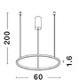 Kruhová - NV 9345602 Závěsné svítidlo TARQUIN broušený zlatý hliník a akryl LED 36W 230V 3000K IP20 stmívatelné - NOVA LUCE - foto 12