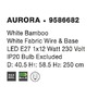 Válec - NV 9586682 Závěsné svítidlo AURORA bílý bambus bílý kabel E27 1x12W IP20 bez žárovky - NOVA LUCE - foto 12